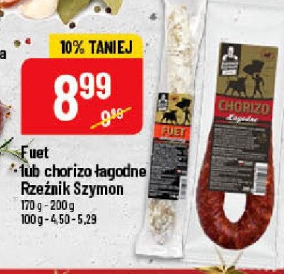 Chorizo łagodne Rzeźnik szymon poleca promocja
