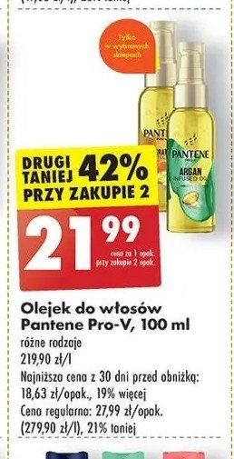 Olejek do włosów keratin Pantene pro-v promocja