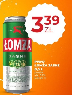 Piwo Łomża Jasne 0,5 L promocja w Duży Ben