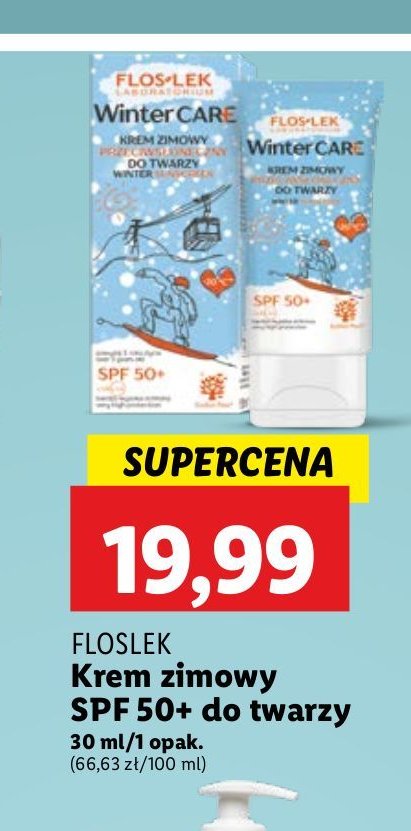 Krem ochronny przeciwsłoneczny 50+ Floslek winter care promocja