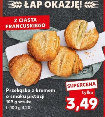 Przekąska z kremem o smaku pistacji promocja w Kaufland