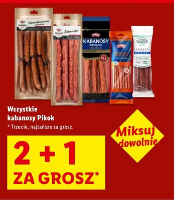 Kabanosy Pikok - wszystkie rodzaje promocja w Lidl