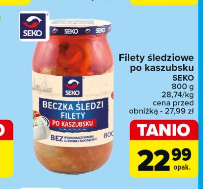 Filety śledziowe po kaszubsku Seko promocja