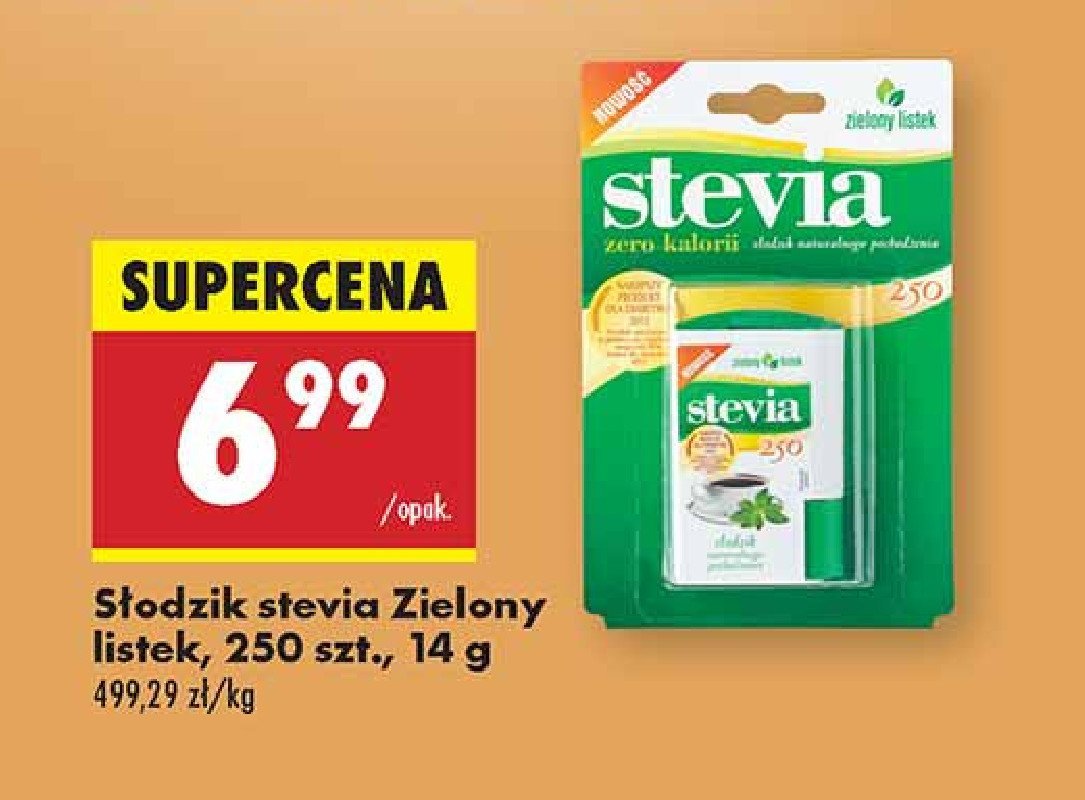S艂odzik naturalny stevia Zielony listek promocja