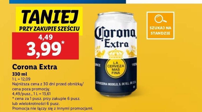 Piwo Corona Extra promocja w Lidl