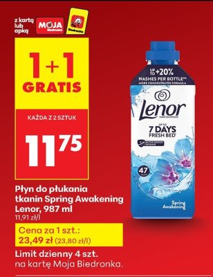 Płyn do płukania tkanin Lenor Spring Awakening, 987 ml promocja w Biedronka