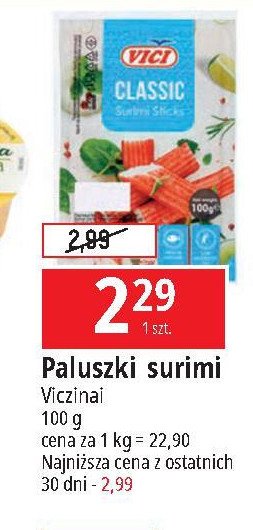 Paluszki surimi Vici promocja