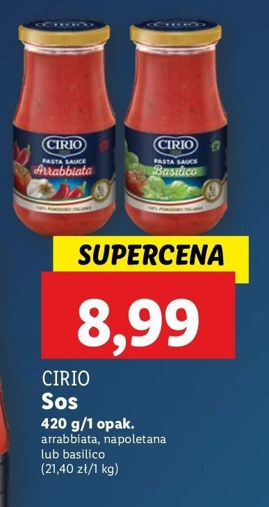 Sos pomidorowy pikantny arrabbiata Cirio promocja