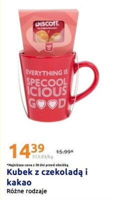 Kubek z czekoladą i kakao różne rodzaje promocja w Action