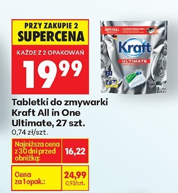 Tabletki do zmywarki Kraft All in One Ultimate, 27 szt. promocja w Biedronka