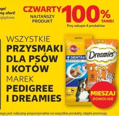 Przysmaki dla psów i kotów Pedigree i Dreamies promocja w Kaufland