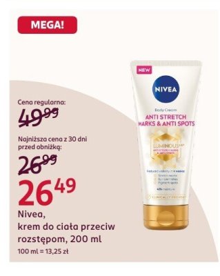 Nivea krem do ciała przeciw rozstępom, 200 ml promocja w Rossmann