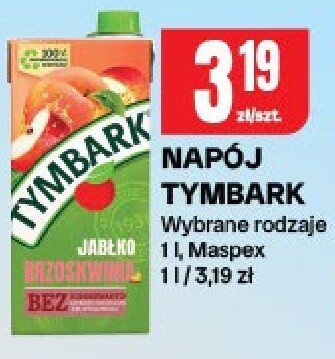 Napój Tymbark wybrane rodzaje Maspex promocja w Chorten