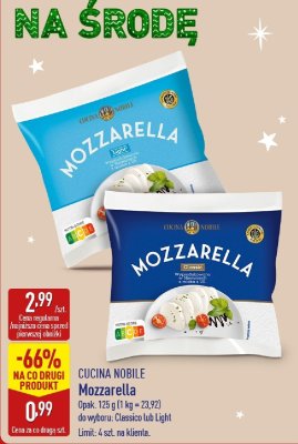 Ser Mozzarella Classico promocja w Aldi