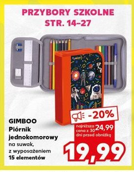 Piórnik 1-komorowy z wyposażeniem Gimboo promocja