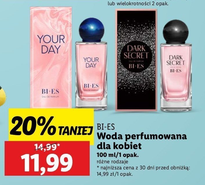 Woda perfumowana dark secret Bi-es promocja