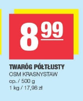 Twaróg półtłusty OSM Krasnystaw promocja w SPAR