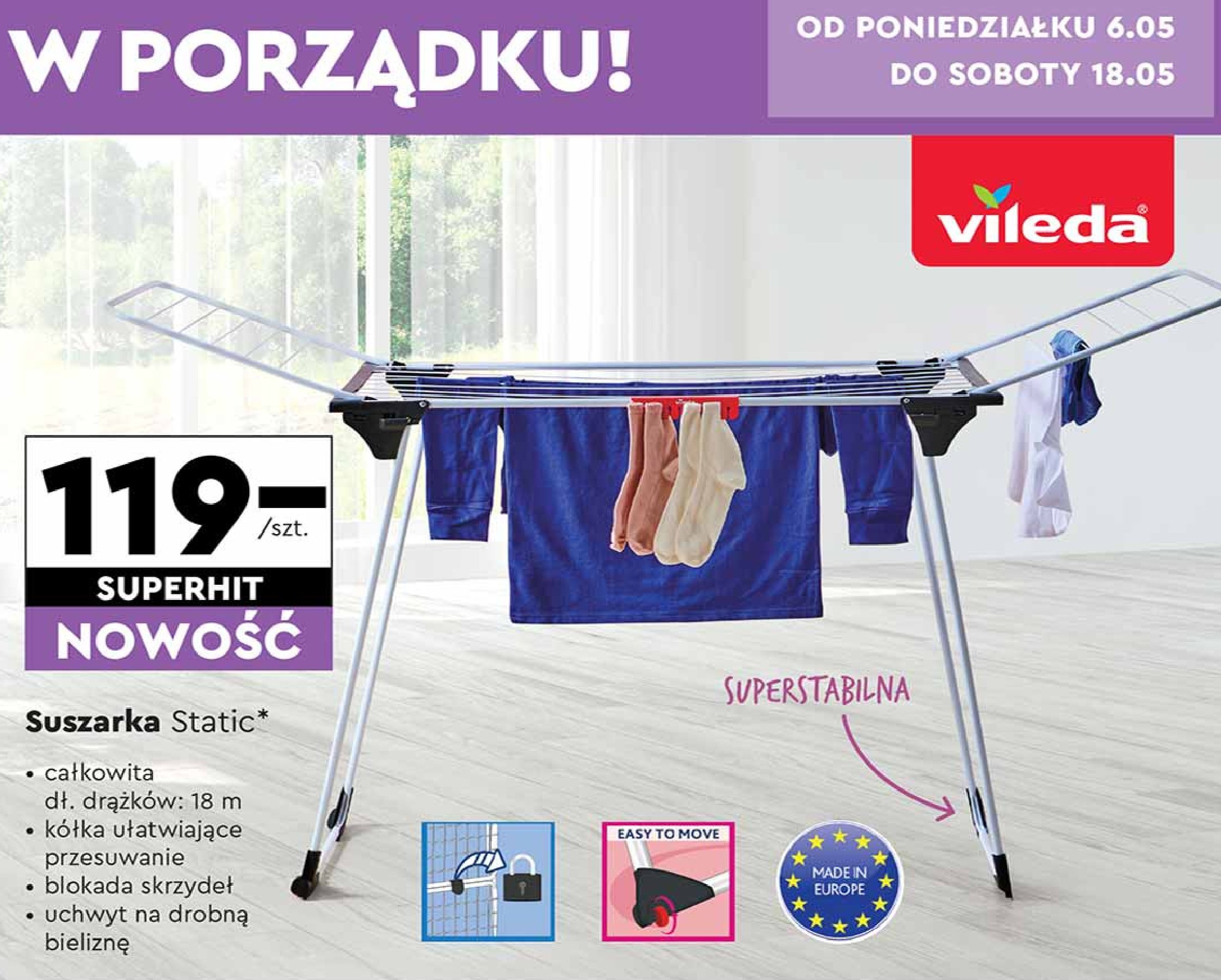 Suszarka static Vileda promocja