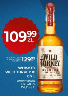 Whiskey Wild Turkey 81 0,7 l promocja w Duży Ben
