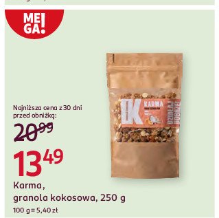 Granola kokosowa Karma promocja w Rossmann