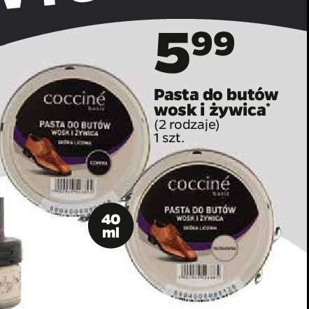 Pasta do but贸w wosk i 偶ywica bezbarwna Coccine shoe wax promocja
