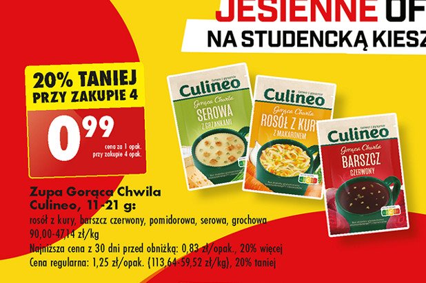 Grochowa z wędzonym boczkiem i grzankami CULINEO GORĄCA CHWILA promocja