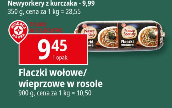 Flaczki wołowe Wiodąca marka nasze specjały promocja