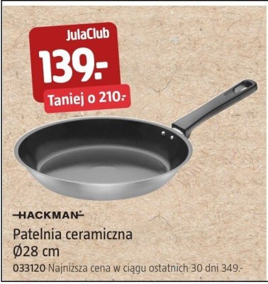 Patelnia ceramiczna Hackman Ø28 cm promocja w Jula