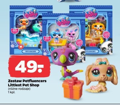 Zestaw Petfluencers, różne rodzaje Littlest Pet Shop promocja w Netto