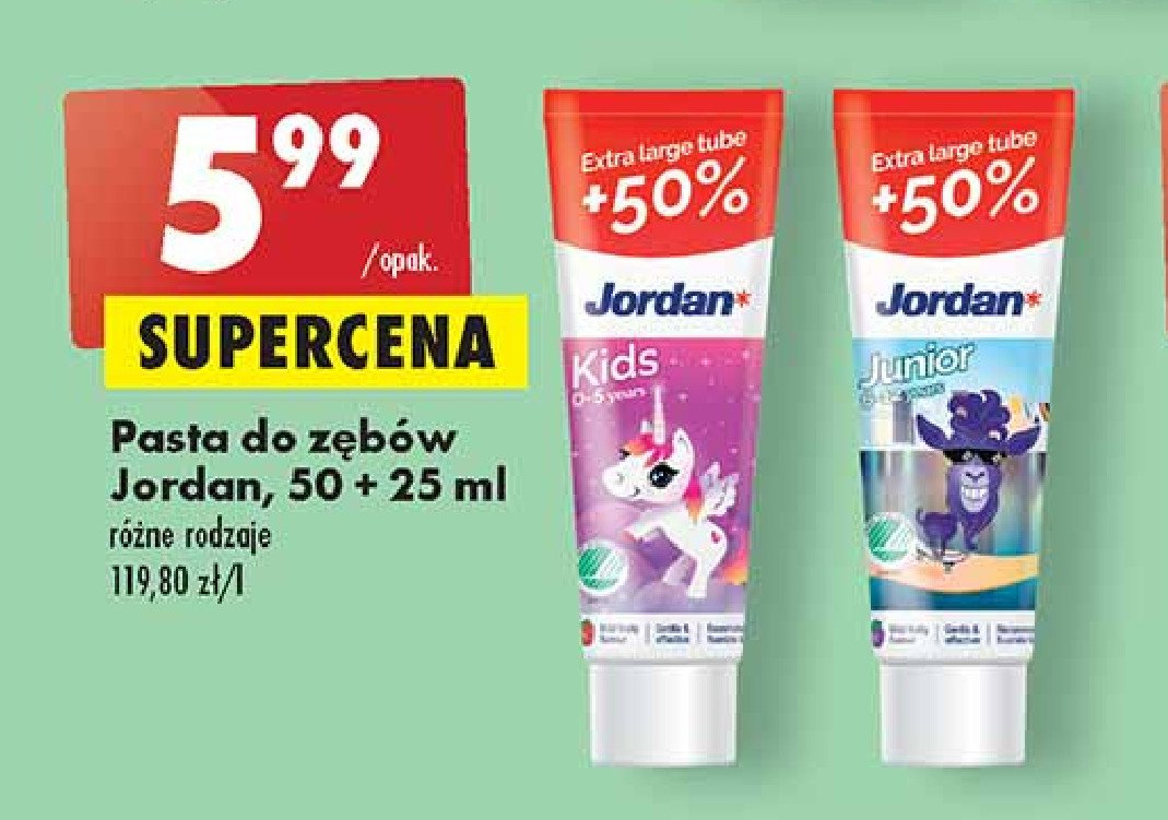 Pasta lama Jordan junior promocja