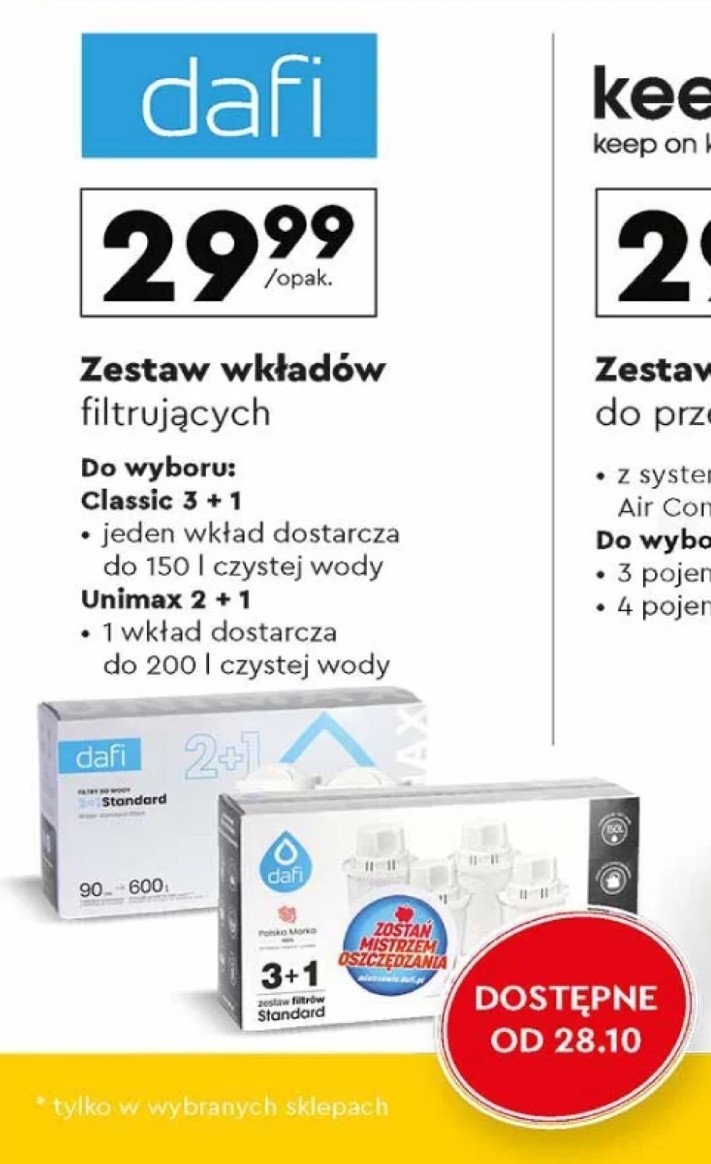 Wkład filtrujący classic Dafi promocja