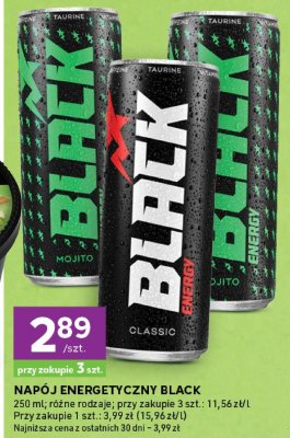 Napój energetyczny Black różne rodzaje promocja w Stokrotka