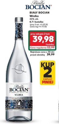 Wódka BIAŁY BOCIAN 40% alk. 0,7l promocja w Kaufland