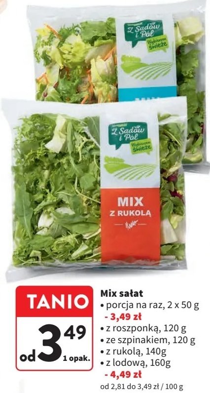 Mix sałat - porcja na raz Z sadów i pól promocja