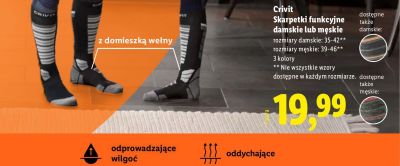 Skarpetki funkcyjne męskie promocja w Lidl