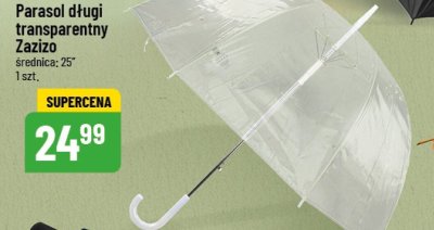 Parasol długi transparentny średnica 25" promocja w POLOmarket