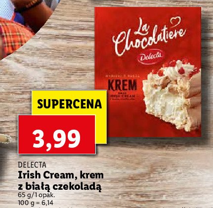 Krem irish cream z białą czekoladą Delecta la chocolatiere promocja