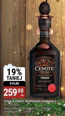 Tequila Cenote Resposado Ahumado 0,7l promocja w bi1