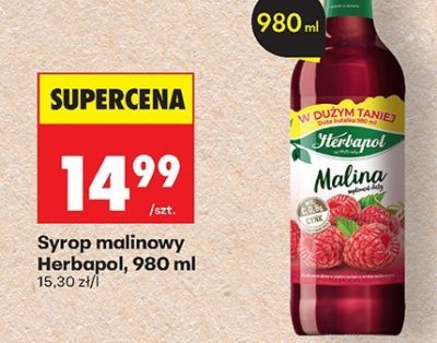 Syrop malinowy Herbapol promocja w Biedronka