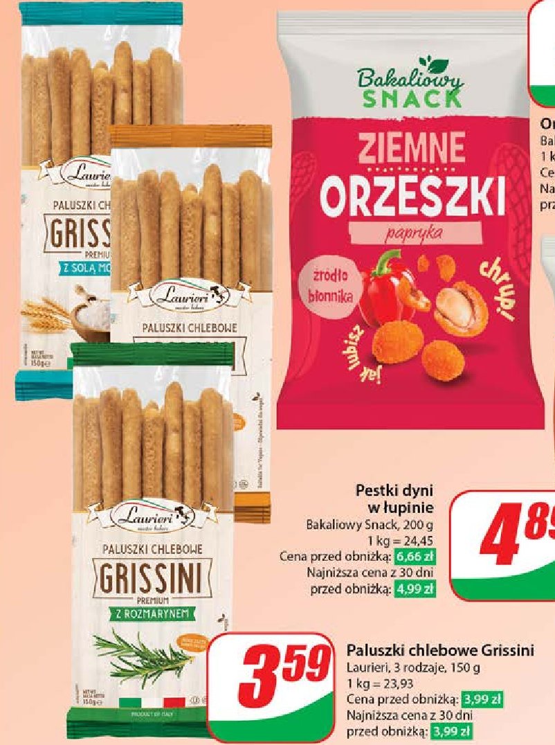 Paluszki chlebowe z rozmarynem LAURIERI promocja