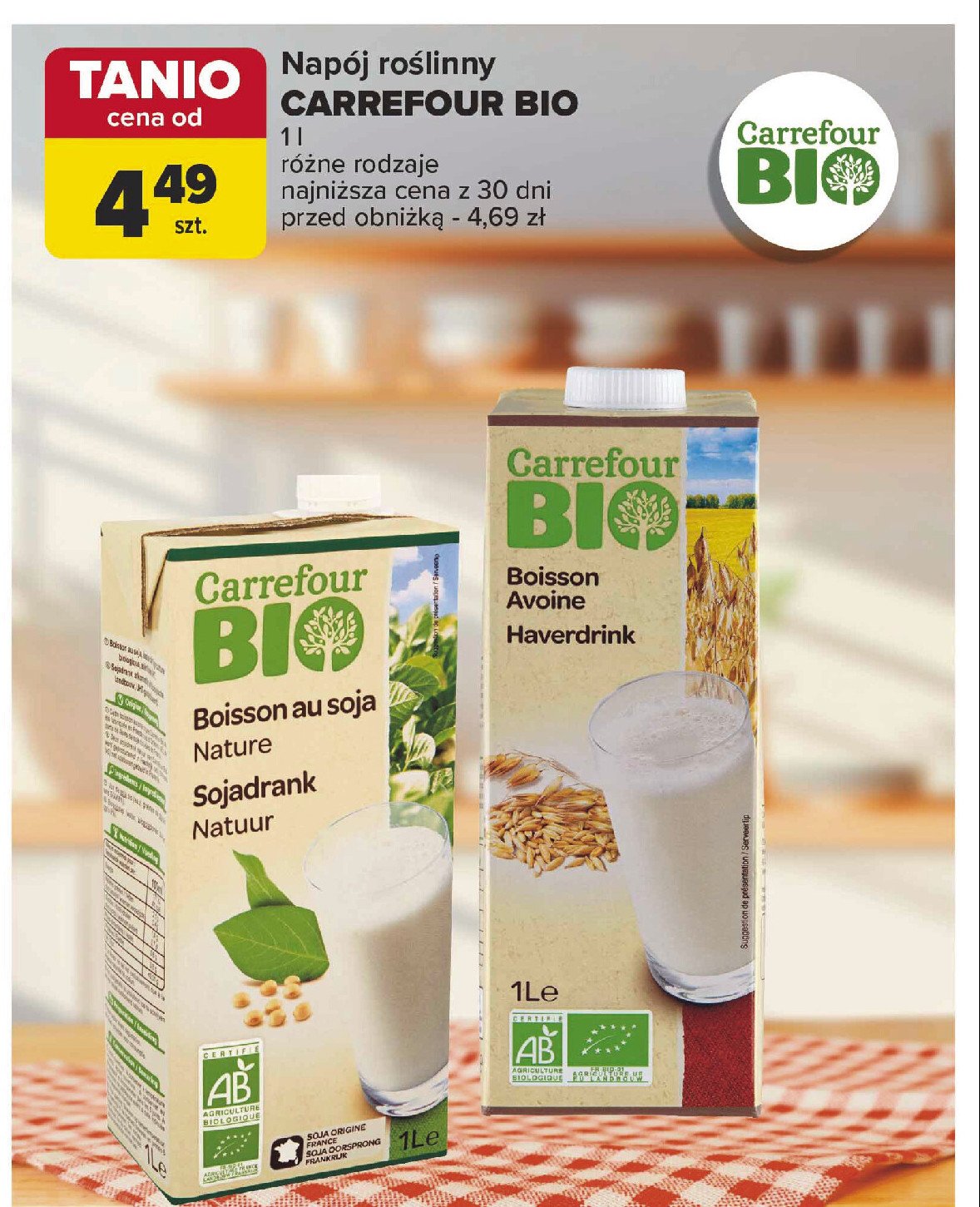 Nap贸j sojowy naturalny Carrefour bio promocja