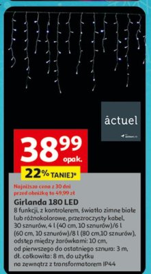 Girlanda 180 LED promocja w Auchan