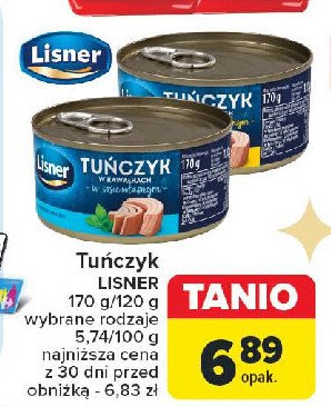 Tuńczyk w kawałkach w oleju Lisner promocja