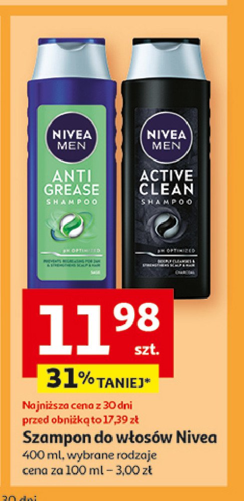 Szampon głęboko oczyszczający Nivea men active clean promocja