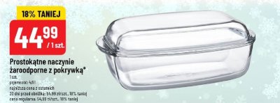 Prostokątne naczynie żaroodporne z pokrywką promocja w POLOmarket