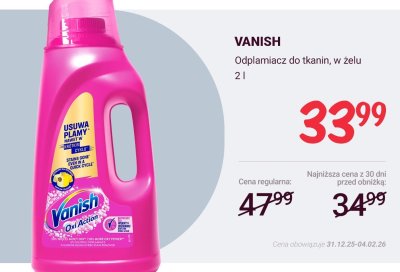 Odplamiacz do tkanin w żelu Oxi Action 2 l promocja w Rossmann