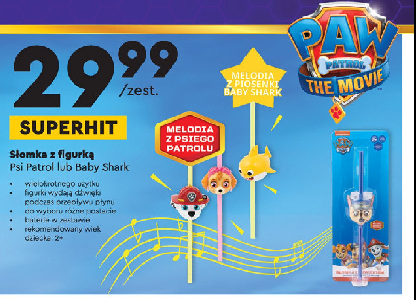Słomka z figurką baby shark promocja