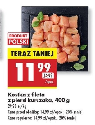 Kostka z fileta z piersi kurczaka promocja