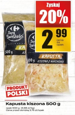 Kapusta kiszona promocja w Supeco
