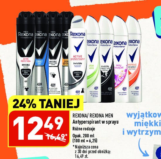 Dezodorant invisible black & white Rexona men invisible promocja